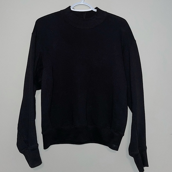 Black Mock Neck Sweatshirt - Picture 1 of 3
